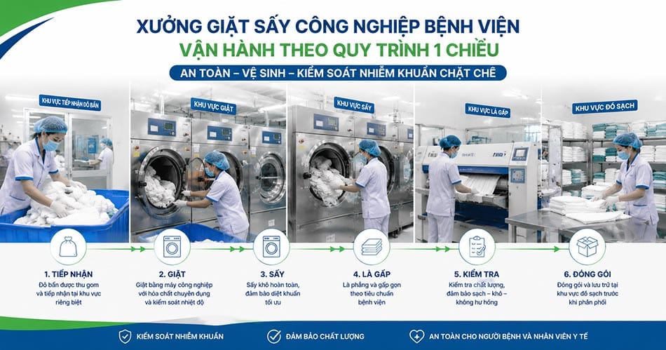 Khám phá công việc hàng ngày của nhân viên giặt sấy trong bệnh viện 9